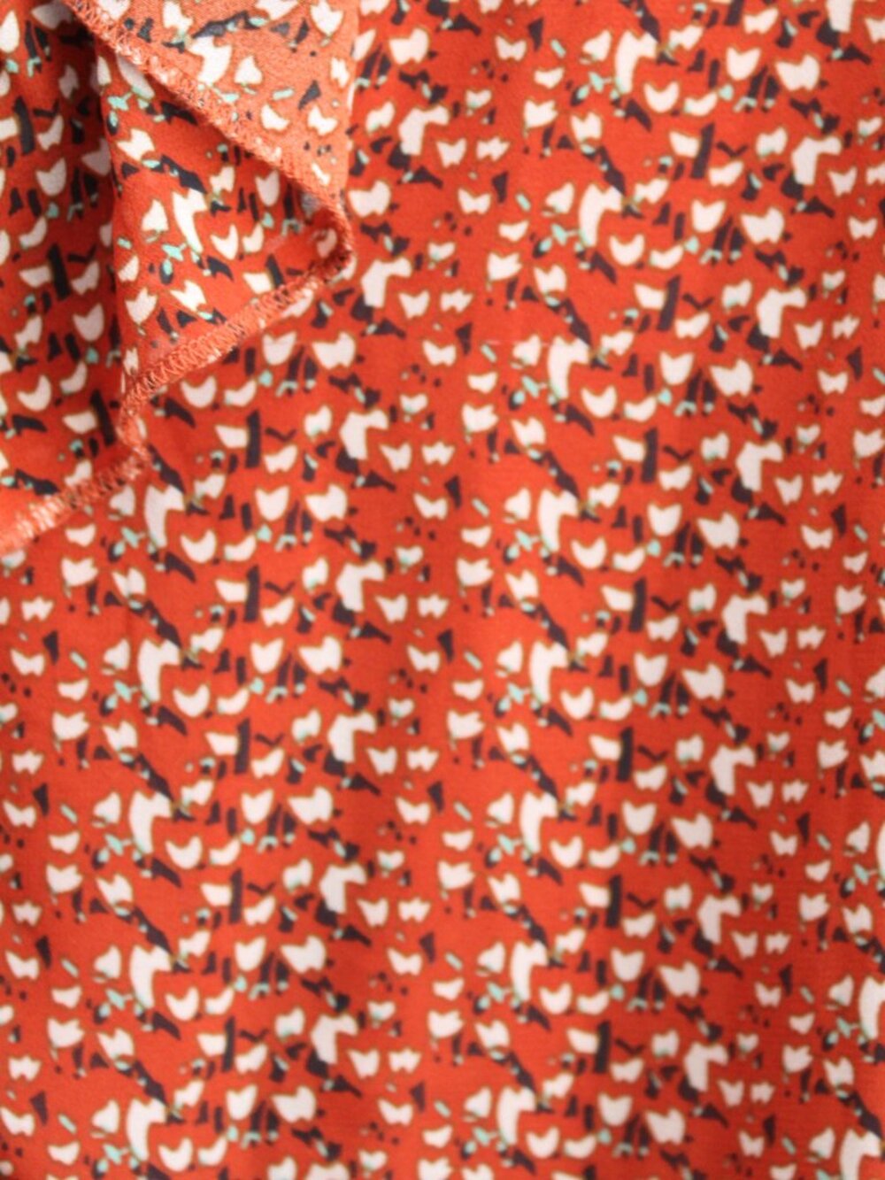 Easel Los Angeles Orange Geometric Ruffle Long Sleeve Romper Shorts Size Large - Picture 5 of 10